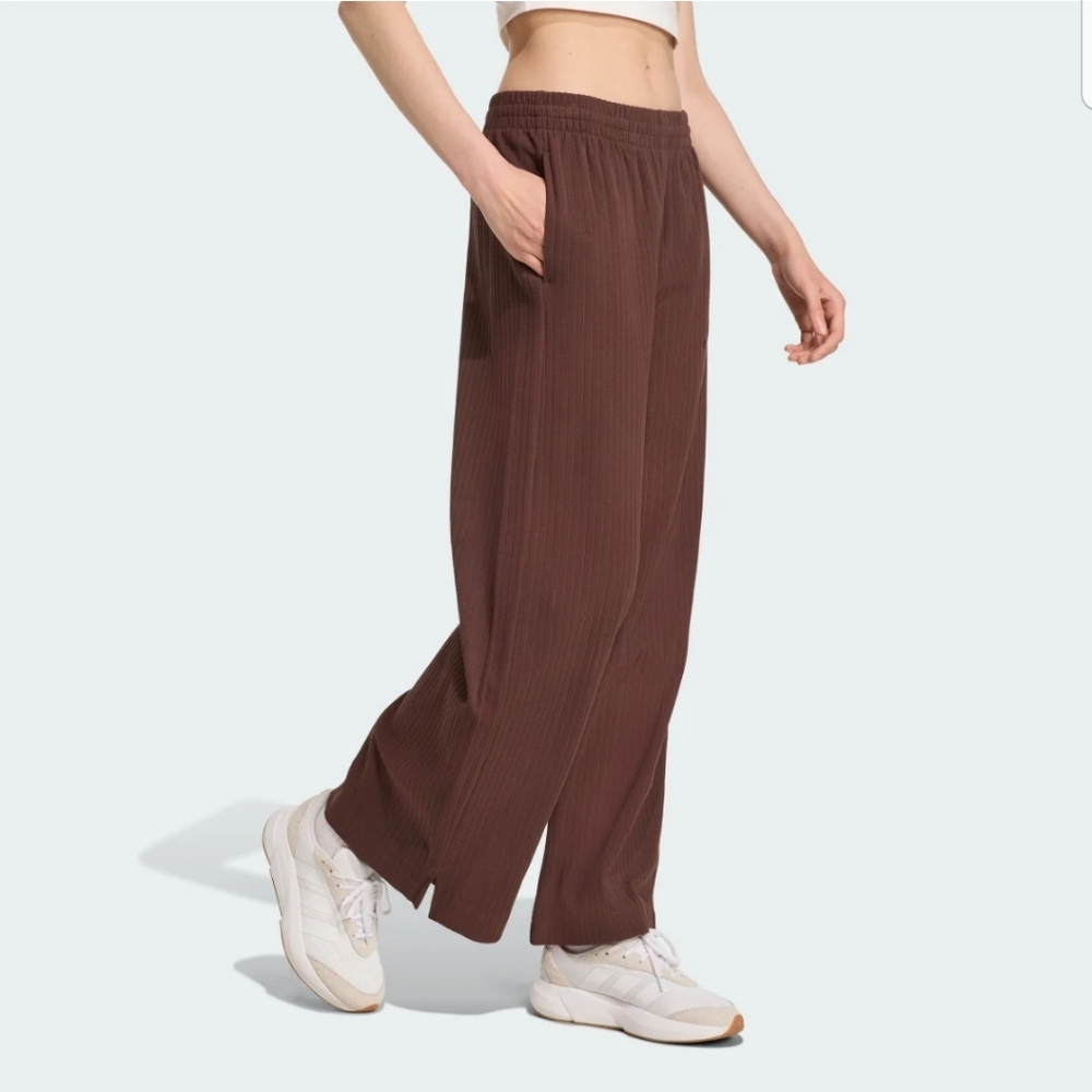 ADIDAS ALL SZN WIDE LEG PANT, BROWN, WOMENS LARGE - Picture 6 of 7